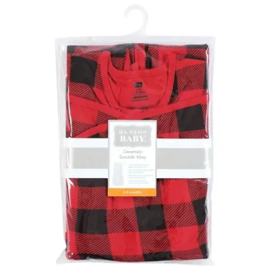 Hudson Baby Convertible Swaddle Sleep Sack, Buffalo Plaid image {1}