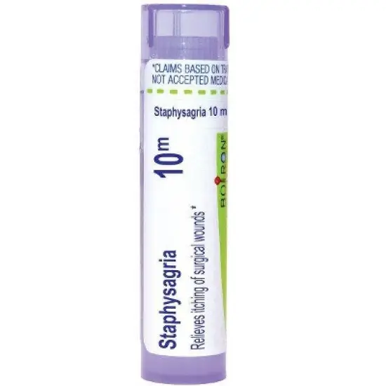 Staphysagria 10M by Boiron Homeopathic Single Medicine For First Aid  -  80 Pellet image {10}