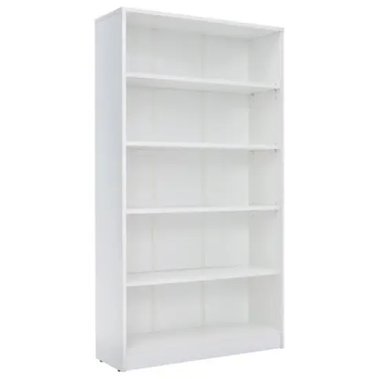 FONTOI Decorative Bookshelf, Modern Bookcase with 5 Layers, Adjustable Bookshelf for Kids Room, Bedroom, Classroom, White, 11.6"*60"*33" image {5}