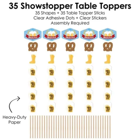 Big Dot of Happiness Oktoberfest - German Beer Festival Centerpiece Sticks - Showstopper Table Toppers - 35 Pieces image {4}