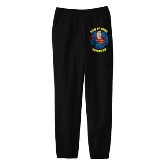 Superman Man of Steel Character Youth Black Graphic Sweatpants image {5}