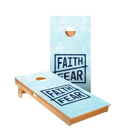Skips Garage Faith Over Fear Cornhole Boards - ACA Star Series image {1}