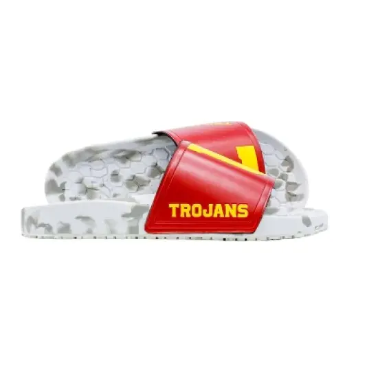 NCAA Southern California Trojans Slydr Pro White Sandals - Red M12/W14 image {2}