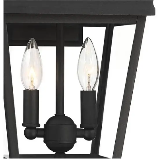 John Timberland Stratton Street Rustic Outdoor Wall Light Fixture Texturized Black 16 1/2" Clear Glass for Post Exterior Barn Deck House Porch Yard image {2}