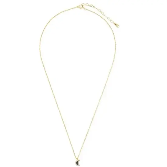 SHINE by Sterling Forever Sterling Silver CZ & Shell Moon Pendant Necklace image {2}