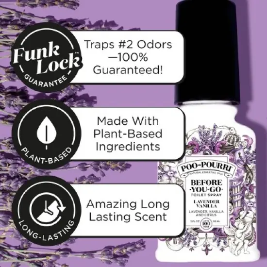Poo-Pourri Before-You-Go  Lavender Vanilla and Citrus Toilet Spray image {18}