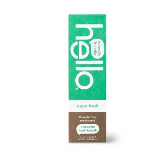 hello Super Fresh Fluoride Free Toothpaste - Natural Spearmint - 4.7oz image {7}