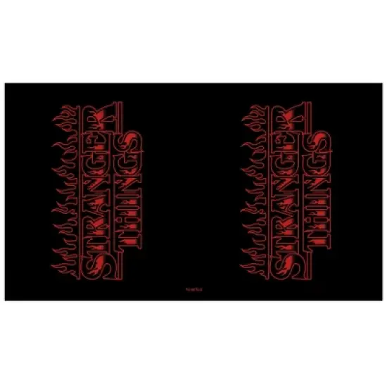 Stranger Things Main Logo Flames Stainless Steel Water Bottle image {1}