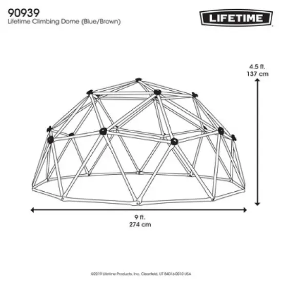 Lifetime 54" Climbing Dome, Blue and Brown (90939) image {6}