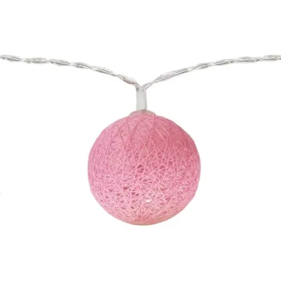 Northlight LED Shere Ball Indoor Outdoor Patio String Light Set - 4.5' Clear Wire - 10ct image {6}