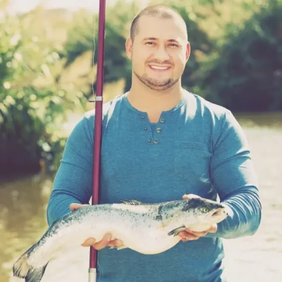 Fishing Net with Telescoping Handle- Collapsible and Adjustable Landing Net with Corrosion Resistant Handle and Carry Bag By Leisure Sports (80") image {7}