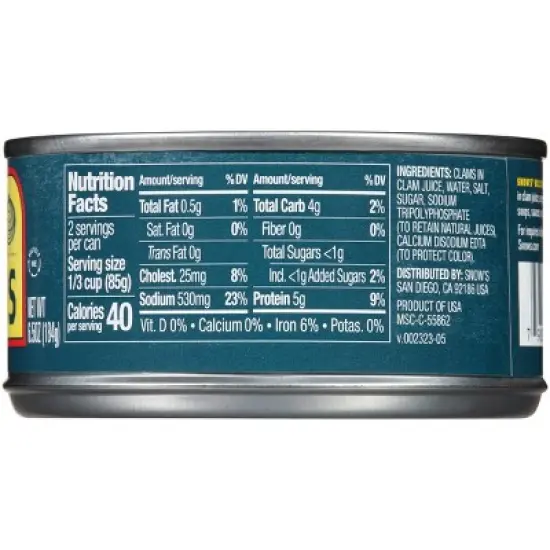 Snow's Chopped Clams - 6.5oz image {1}