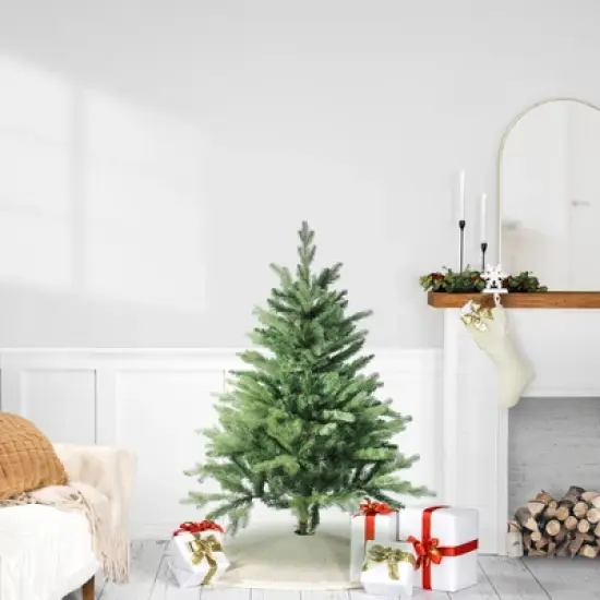 Northlight Real Touch&trade;️ Mixed Eden Pine Artificial Christmas Tree - Unlit - 4' image {1}