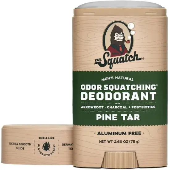 DR. SQUATCH Men's Natural Solid Deodorant Pine Tar - 2.65oz image {2}