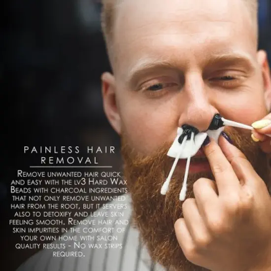 L3VEL3 Wax Beads - Removes Unwanted Hair - Made with Black Carbon - Gentle on Delicate Skin- Fast and Easy Application- Suitable for all Skin- 16.9 oz image {1}