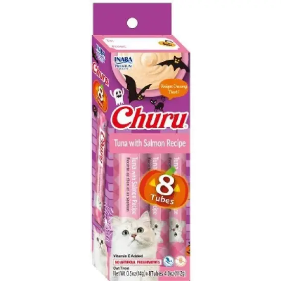 Inaba Churu Halloween Tuna and Salmon Flavor Lickable Cat Treats - 4oz/8ct image {3}