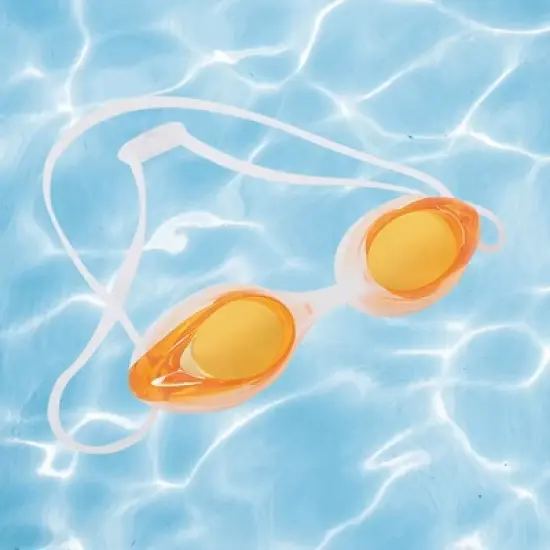 Pool Central 8.5" Orange Competition Swimming Pool Goggles image {1}