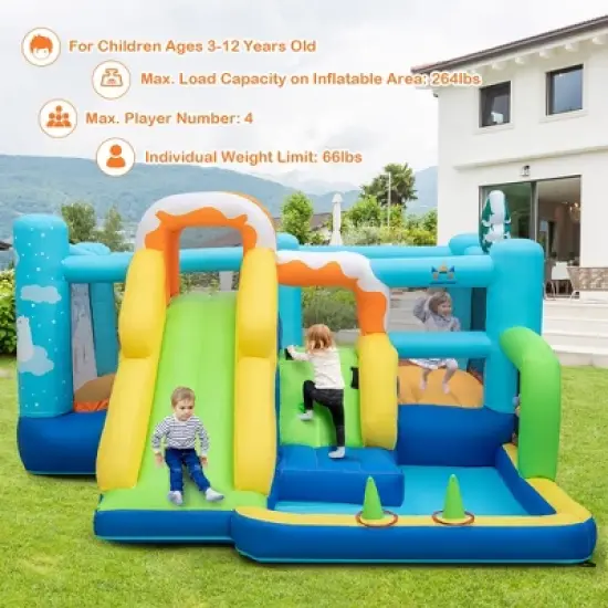 Costway 7-in-1 Kids Inflatable Bounce Castle Multi-Play Jumping House image {3}