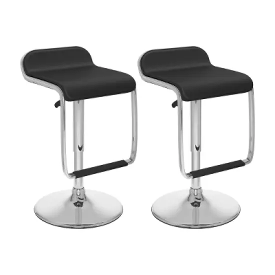 Set of 2 Adjustable Barstool with Footrest - CorLiving image {6}