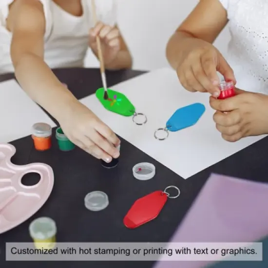 Unique Bargains Blank Vintage Motel Hotel Keychains Key Tag 10 Pcs image {4}