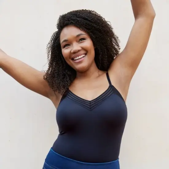 ASSETS by SPANX Women's Lace Trim Thong Bodysuit - Black image {4}