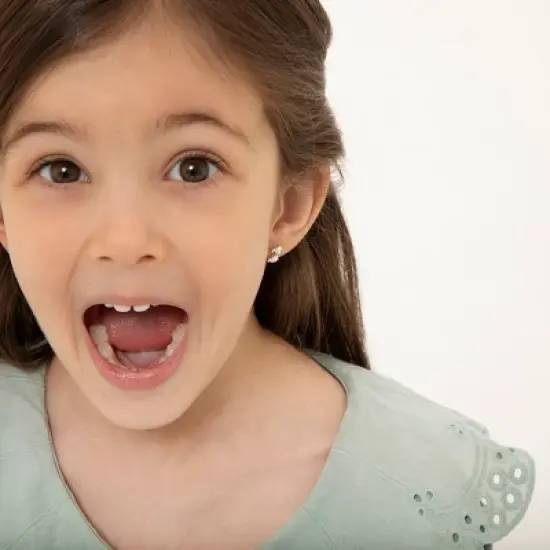 Girls' Puppy Dog Screw Back Sterling Silver Earrings - In Season Jewelry image {1}