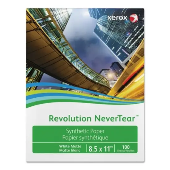 Xerox Revolution NeverTear 98 Bright 8 mil 8.5" x 11" White 500 Sheets/Carton 3R20176 image {1}