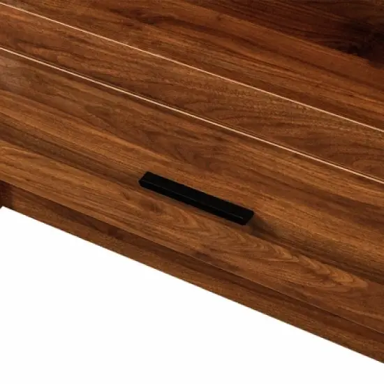 PDTEND 70.87" Freestanding Kitchen Pantry Cabinet with Pull-Out Multi-Tier Storage, Large Drawer, Aluminum Frame Glass Door - Walnut image {11}