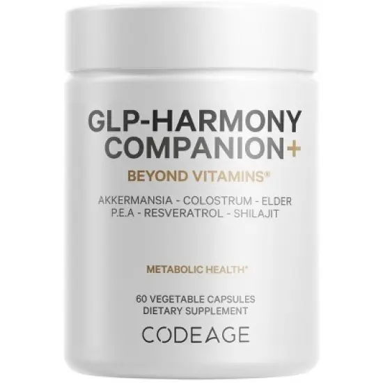 Codeage GLP-Harmony Companion+, GLP-1 Agonist Support, Lion's Mane, PEA, Shilajit Akkermansia - 60ct image {16}