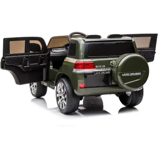 Acekool 12V Electric Kids Ride-On SUV, 2-Seater with Remote Control, LED Lights & Music &ndash; Army Green image {3}