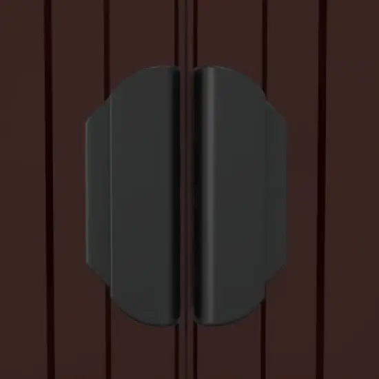 vidaXL Garden Shed Dark Brown Galvanized Steel Large Garden Shed - 75.6" x 75.2" x 87.8" image {6}