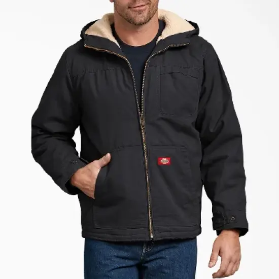 Dickies Duck High Pile Fleece Lined Hooded Jacket image {3}