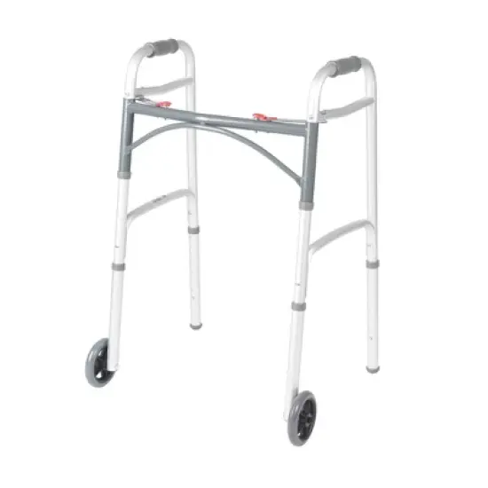 Drive Medical PreserveTech Deluxe Folding Walker - Two-Button Release, 5&Prime; Wheels image {2}