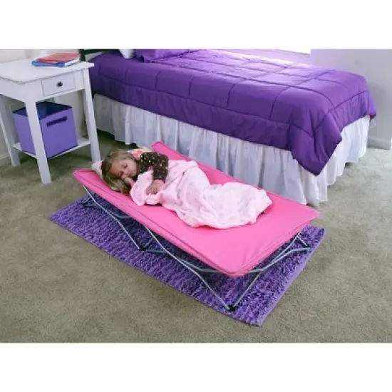 Regalo My Cot Portable Toddler Bed Includes Fitted Sheet - Pink image {1}