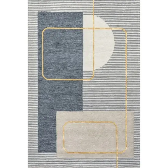 Shelley Abstract Striped Wool Area Rug image {10}