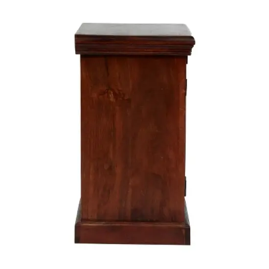 Pocatello Handcrafted Boho Mango Wood Nightstand Walnut - Christopher Knight Home image {4}