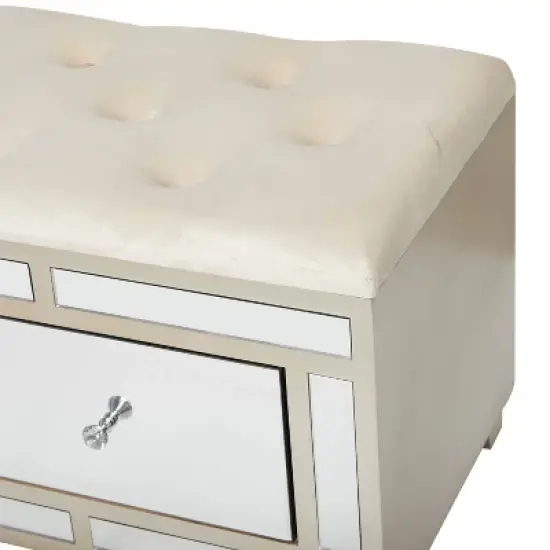 18" x 47" Glam Wood Bench - Olivia & May image {5}