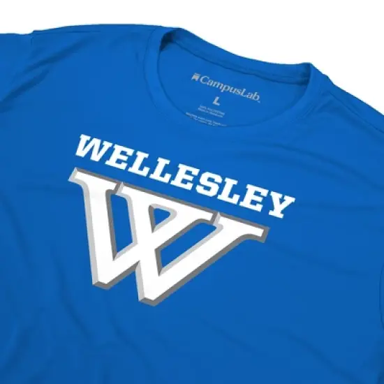 Men's Campus Lab Wellesley College Men's Sport Active T-Shirt Primary Logo image {4}