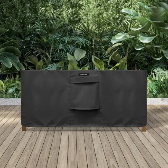 KHOMO GEAR Square Table Cover &ndash; Waterproof, Heavy-Duty Outdoor Furniture Cover in Black&ndash; Fits Patio Coffee, Side & Small Square Tables - 28x17x22 image {6}