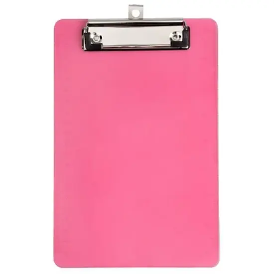 JAM Paper 6" x 9" Small Plastic Memo Clipboards with Low Profile Metal Clip - Mini image {8}
