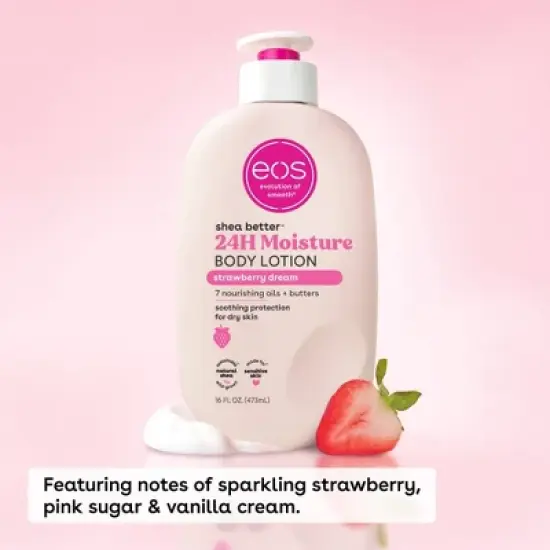 eos Shea Better 24H Moisture Body Lotion - Strawberry Dream - 16oz image {7}