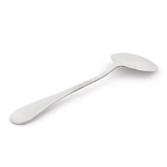 Unique Bargains Stainless Steel Round Head Tableware Soup Spoon Silver Tone 6.7'' Long 5 Pcs image {2}