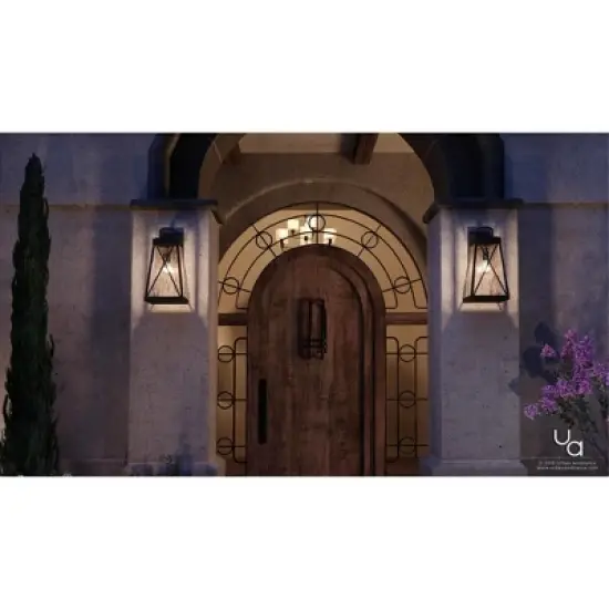 Urban Ambiance Luxury English Country Outdoor Wall Light,  19-1/4"H x 10-1/2"W,  Olde Bronze Finish, UHP1054 image {1}