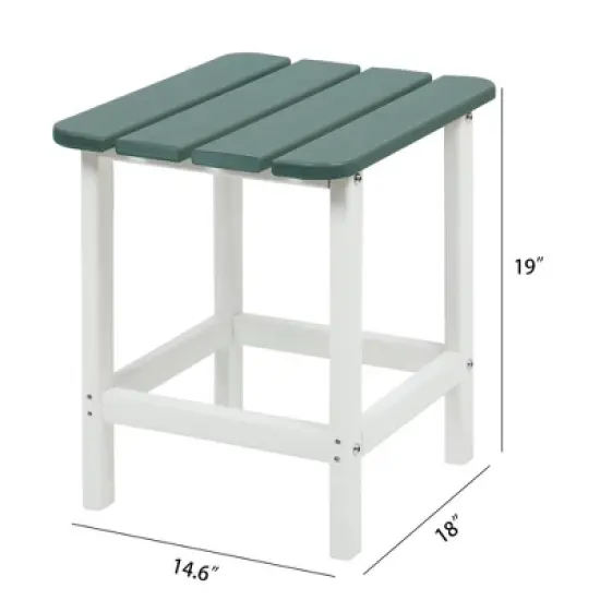 Aoodor Adirondack Square Outdoor Side Table 19-Inch image {7}