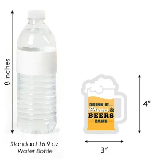 Big Dot of Happiness Drink If Game - Cheers and Beers Happy Birthday - Birthday Party Game - 24 Count image {2}