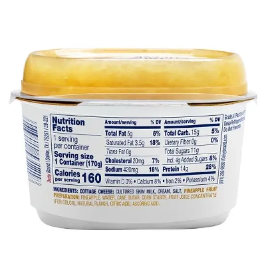 Daisy Cottage Cheese with Pineapple - 6oz image {2}