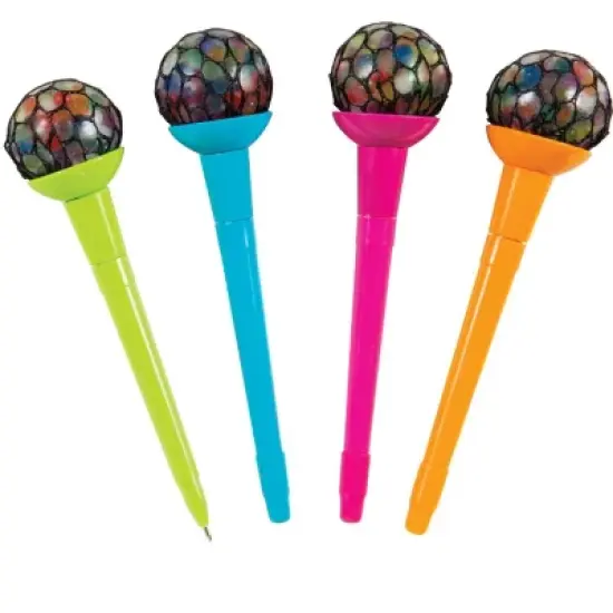 Rainbow Squishy Mesh Pens (4 Pack) image {5}