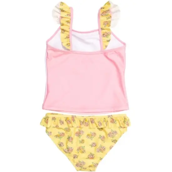 Disney Princess Princess Minnie Mouse Frozen Belle Elsa Princess Anna Girls Tankini Top Bikini Bottom and Scrunchie 3 Piece Swimsuit Set Toddler image {2}