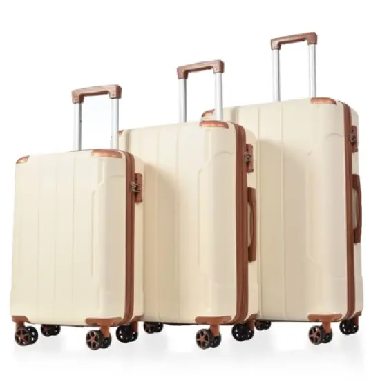 3-Piece Hardshell Luggage Set with TSA Lock, Expandable Lightweight ABS Suitcases with Spinner Wheels (20/24/28 Inch) - ModernLuxe image {10}