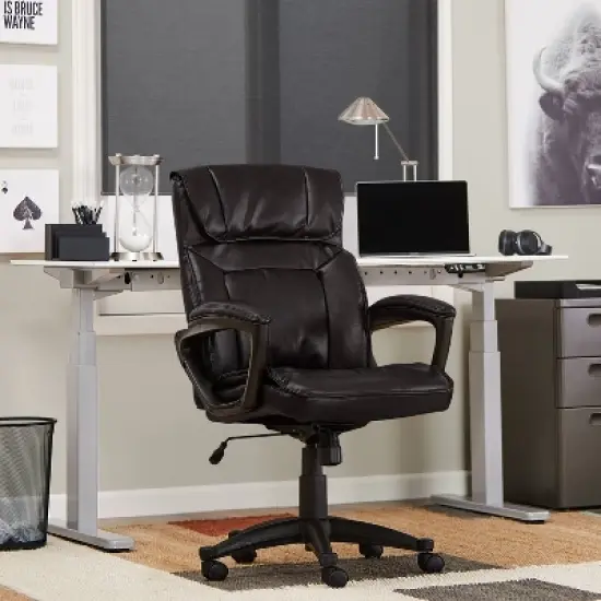 Style Hannah Office Chair Bonded Leather Comfort - Serta image {1}